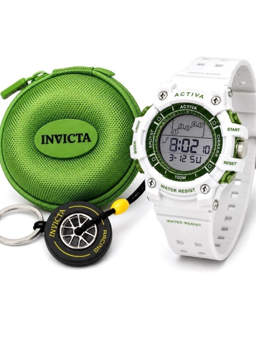 Invicta x Activa Sport Digital 50mm Water Resistant Watch + Case NEW